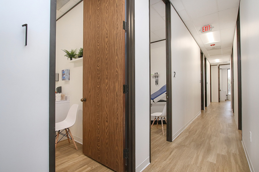 BalanceMD clinic hallway — private concierge practice in Houston